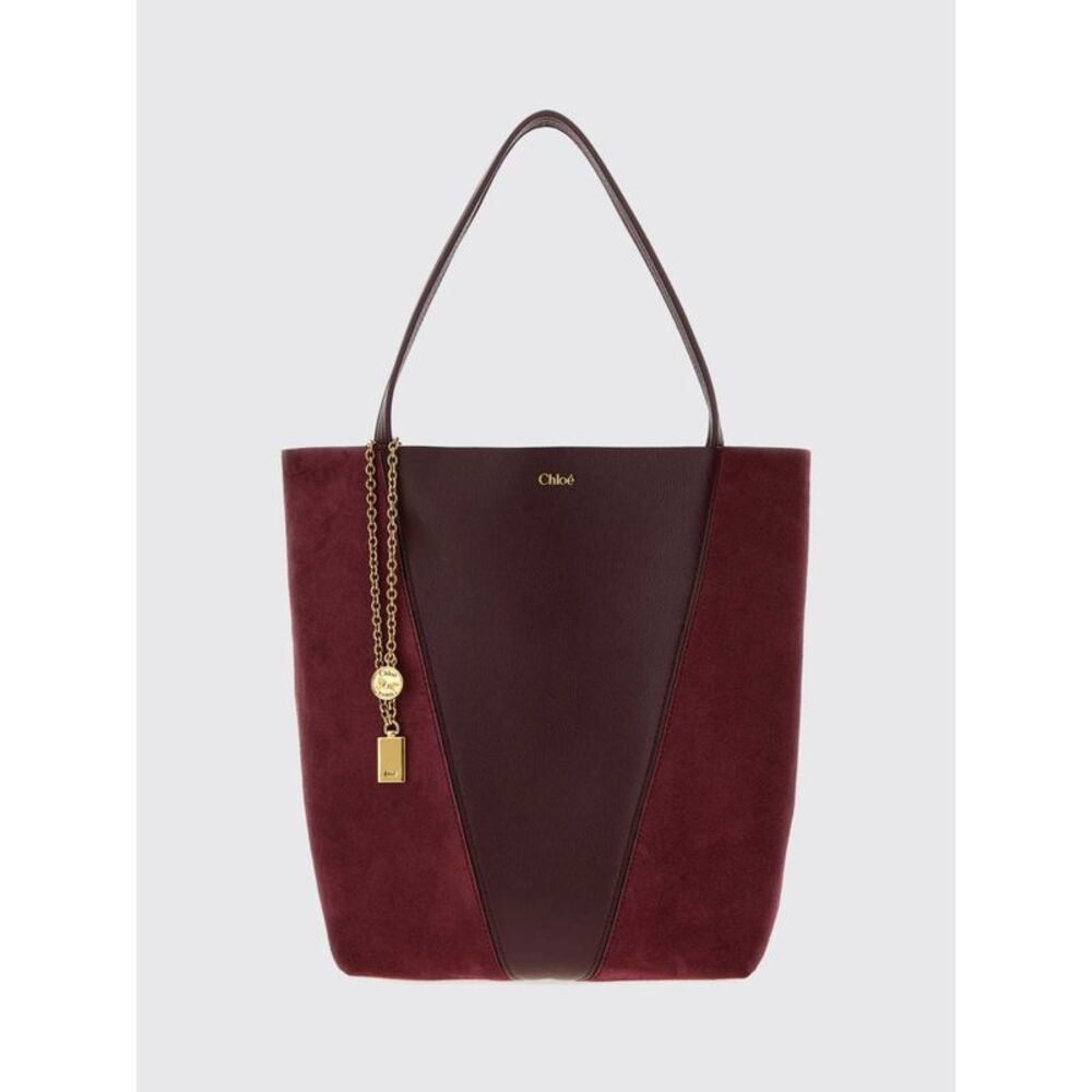Chloe Women Chloe Spin Bicolour Shoulder Bag In Smooth And Suede Leather